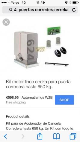 Oferta motor puerta corredera