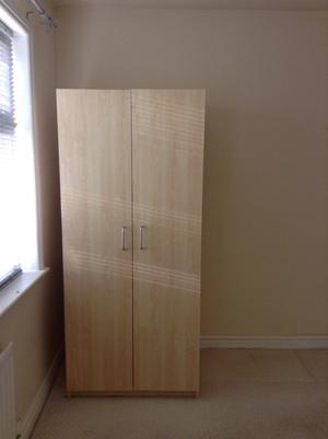 Wardrobe Mfi Beech Effect With Lattice Weave Posot Class