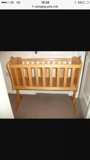 Swinging Wooden Crib Babies R Us Shoreditch Posot Class