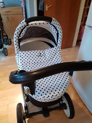 venicci polka dot pram