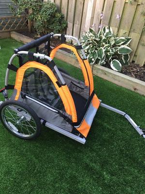 double bike trailer halfords trail buggy posot class