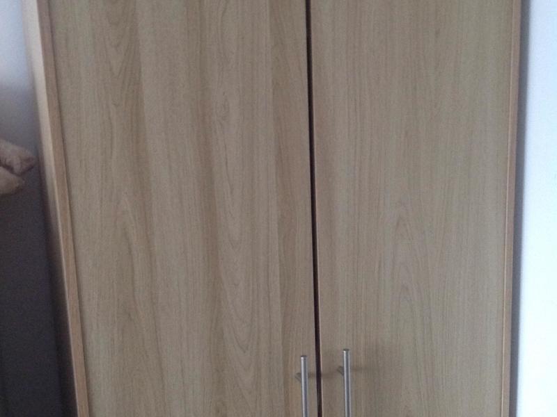 Wardrobe Mfi Beech Effect With Lattice Weave Posot Class