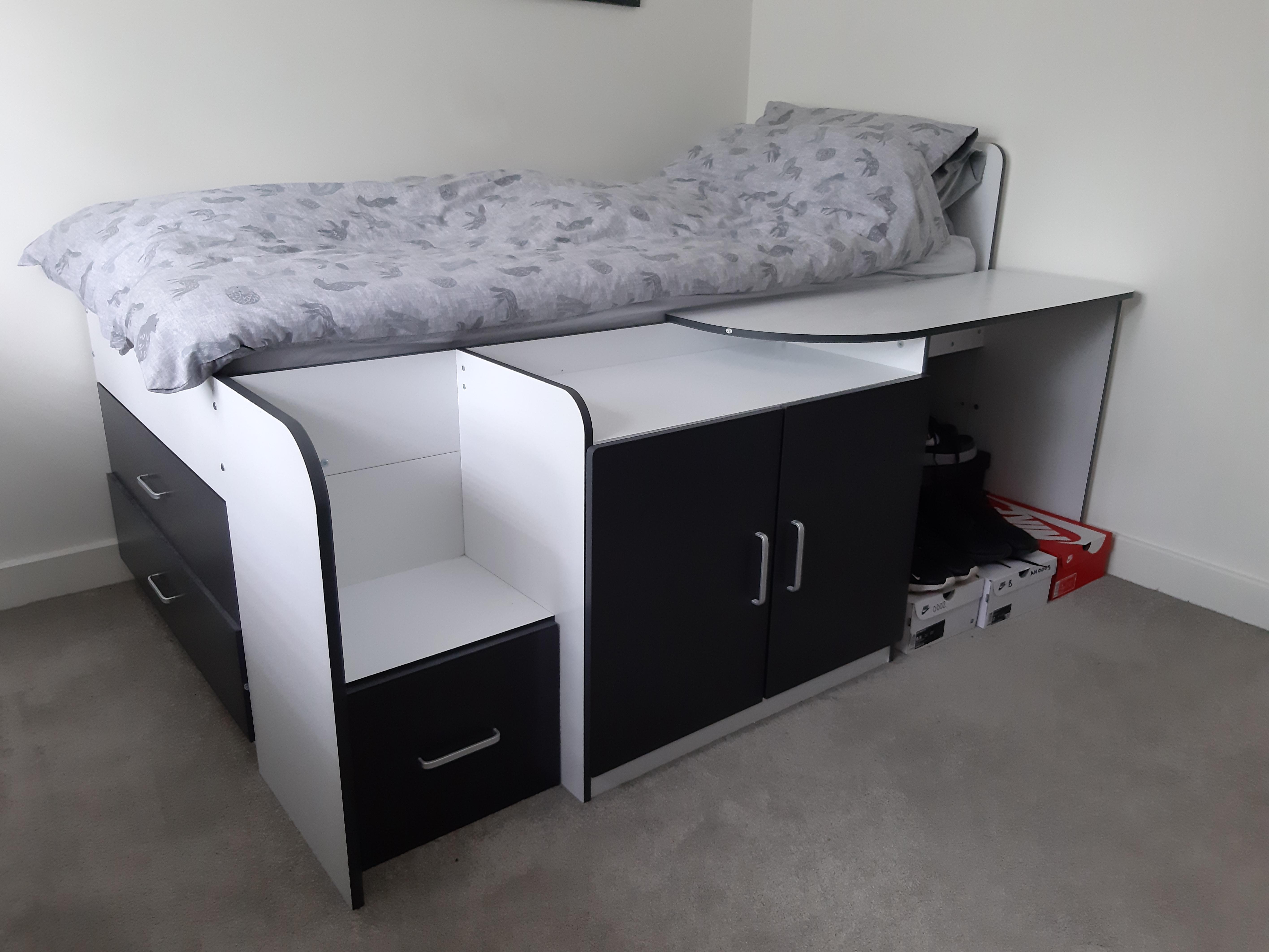 mid sleeper with slide and mattress