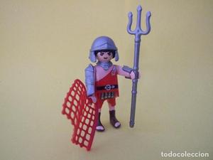 Playmobil Gladiador rojo, reciario del coliseo.