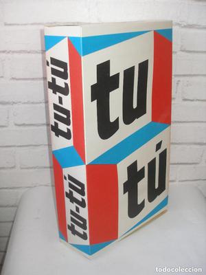 Caja grande (47 x 27 x 9 cm) cartel publicidad detergente TU