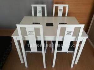 Conjunto mesa de comedor y 4 sillas