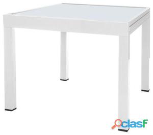 Ldk Mesa extensible thais aluminio blanco 135x90x74 cm