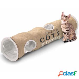 D&D Túnel para gatos Cote d'Ivoire 25x120cm marrón y