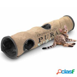 D&D Túnel para gatos Pura Vida 25x120 cm marrón y