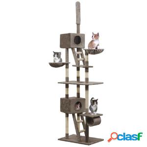 Rascador para gatos con poste rascador de sisal 230-260 cm