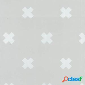 Fabulous World Papel de pared diseño Cross gris y blanco