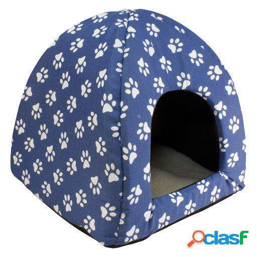 Arquivet Iglu para Perros y Gatos Modelo Huellas Azules 45 x