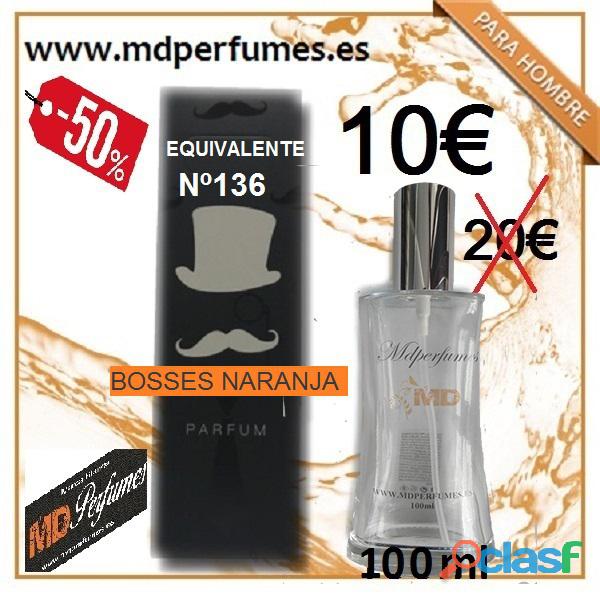 Perfume Hombre Equivalente Nº136 BOSSES NARANJA alta gama