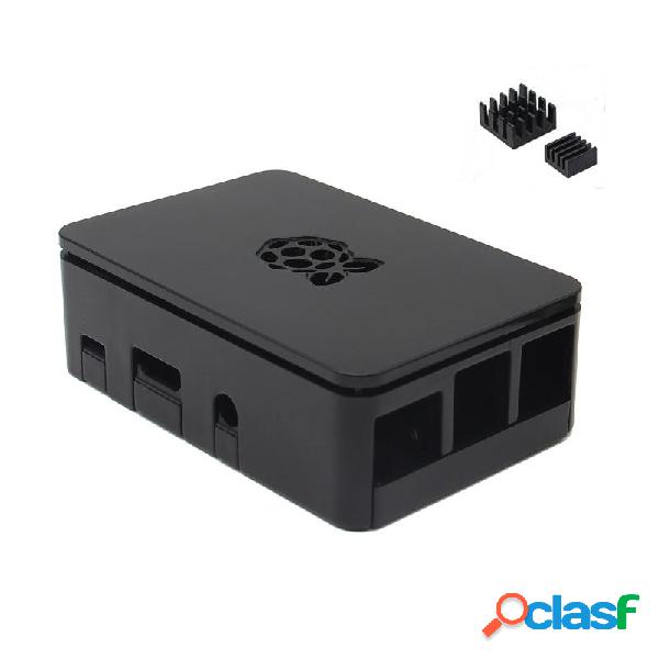 Caso Negro Raspberry Pi Caja V4 Con Disipador de Calor Para