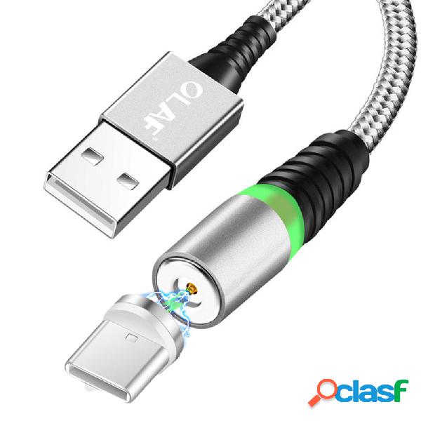 OLAF 3A Micro USB Type-C 360 ° Magnético Nylon Cable de