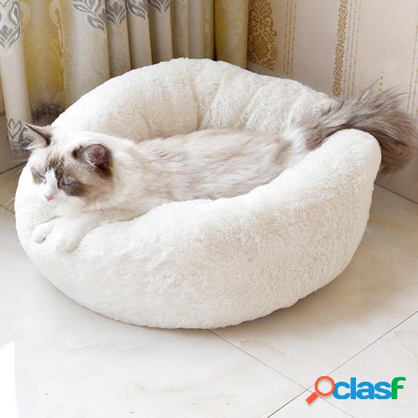 S / M / L Donut Plush Small Perro Gato Camas Warm Soft Pet