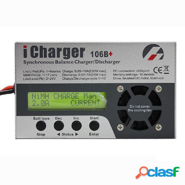 iCharger 106B + 250W 10A 1-6S DC Batería Cargador de