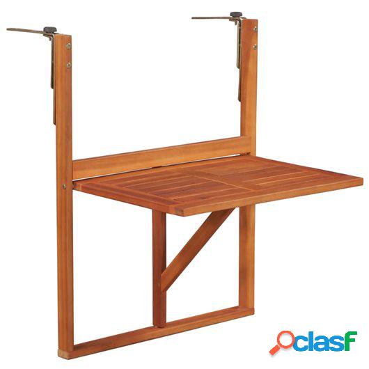 Mesa para balcón de madera de acacia maciza marrón