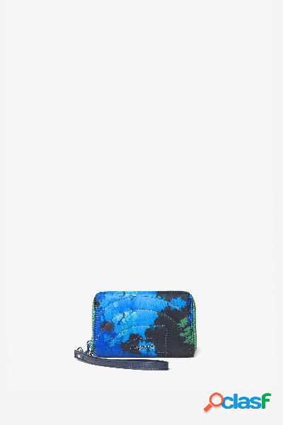 Monedero acolchado de camuflaje floral - BLUE - U