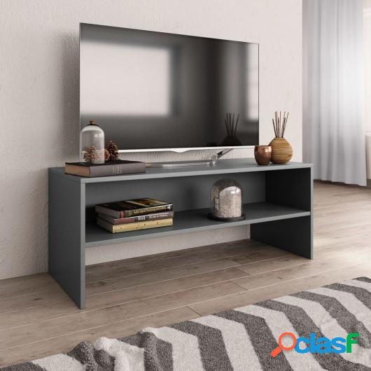 Mueble de TV aglomerado gris 100x40x40 cm