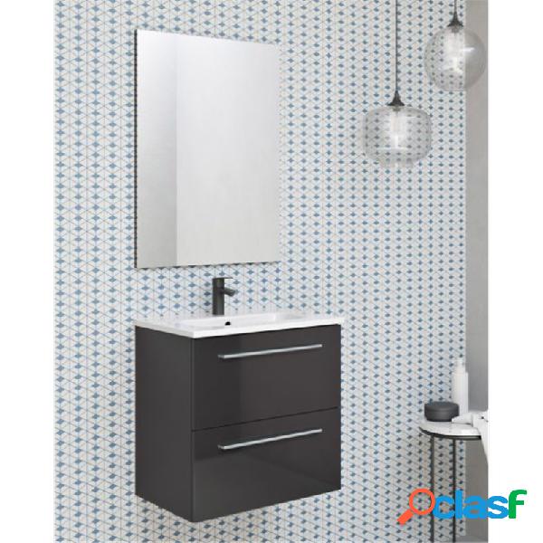 Royo® - Conjunto de baño mueble 2 cajones+lavabo+espejo