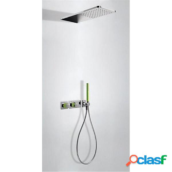 TRES - Kit de ducha termostático 2 vías Cr/Ve TRES LOFT