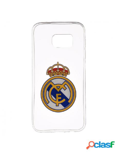 Carcasa Oficial Real Madrid Escudo Transparente para Samsung