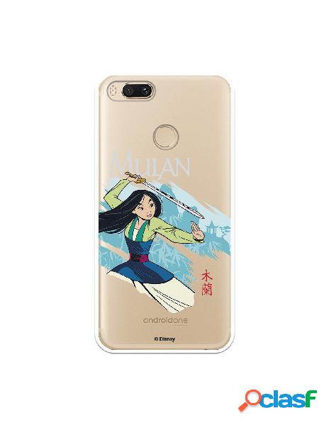 Funda para Xiaomi Mi 5X Oficial de Disney Mulan Tipografia -