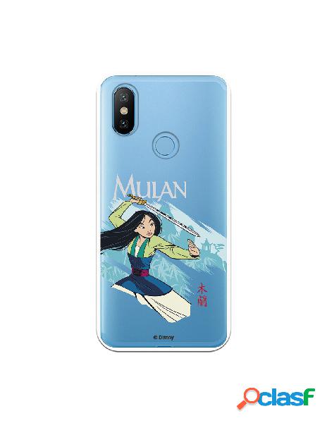 Funda para Xiaomi Mi 6X Oficial de Disney Mulan Tipografia -