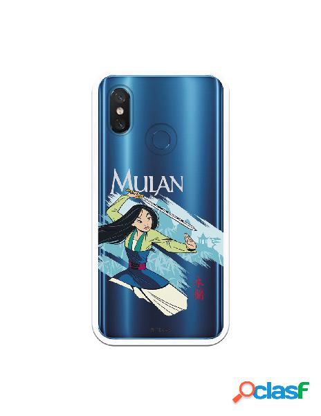Funda para Xiaomi Mi 8 Oficial de Disney Mulan Tipografia -