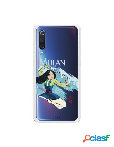 Funda para Xiaomi Mi 9 Oficial de Disney Mulan Tipografia -