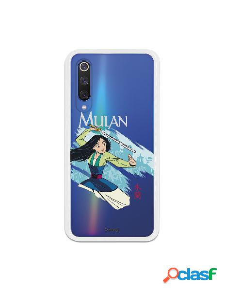 Funda para Xiaomi Mi 9 SE Oficial de Disney Mulan Tipografia