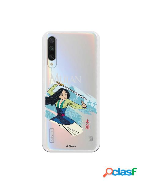 Funda para Xiaomi Mi A3 Oficial de Disney Mulan Tipografia -