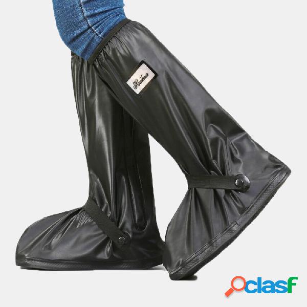 PVC Mujer Hombre Rain Shoes Cover Cremallera Impermeable