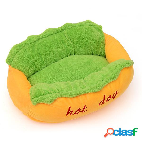 Pet Hot Dog Shape Bed Puppy Resist Dirty y Bit Mat