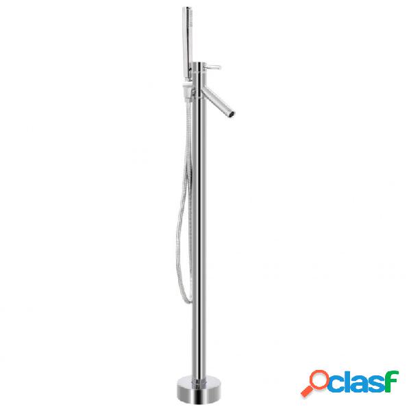 VidaXL - Grifo para bañera de pie acero inoxidable 110 cm