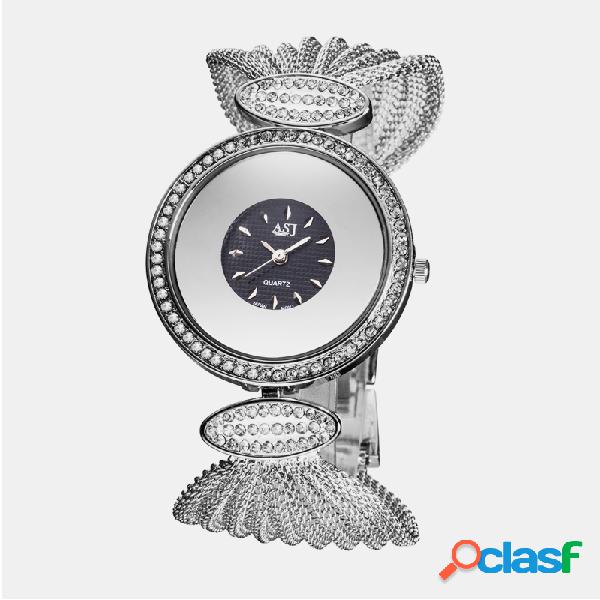 Trendy Mujer Reloj de pulsera Dial grande Diseño Reloj de