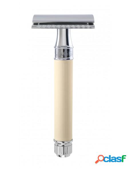 Edwin Jagger DE87RC Safety Razor Ivory Rubber Coated
