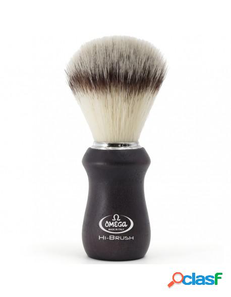 Omega Shaving Brush "Hi Brush" Ash Wood Black Handle
