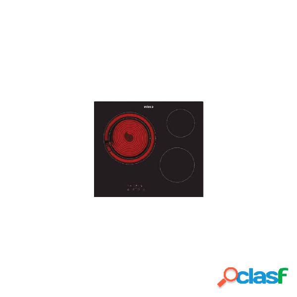 Placa Vitrocerámica - Edesa EVT6328R 3 Zonas 60 cm Negro