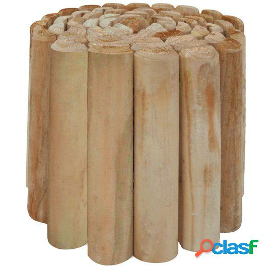 Rollo de troncos borde de jardín madera pino FSC 250x30 cm