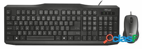 Trust 21398 teclado USB QWERTY Español Negro