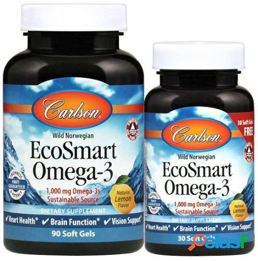 Carlson Labs EcoSmart Omega-3 Natural Lemon 500 mg 250
