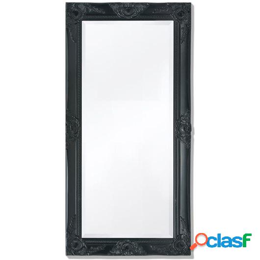 Espejo de pared estilo barroco 100x50 cm negro