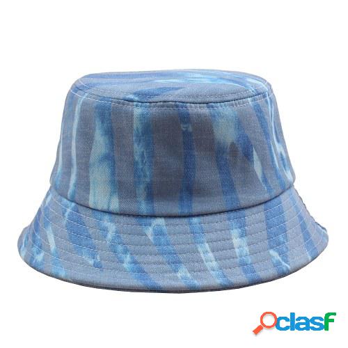 Sombrero de cubo Patrón de rayas multicolor Gorra de ala