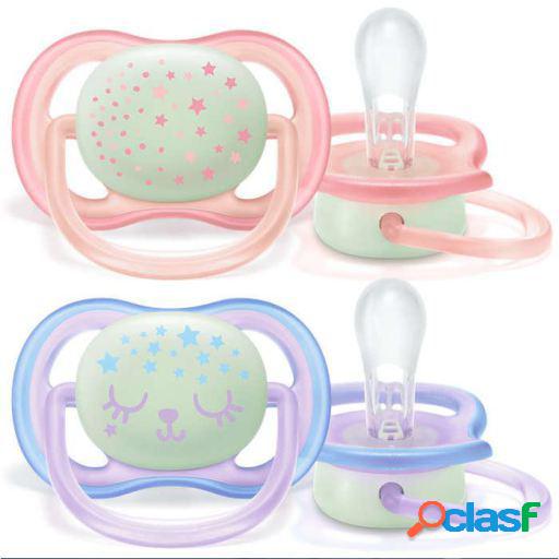 Avent Chupetes ultra air Nocturno 2 Unidades + 0 meses
