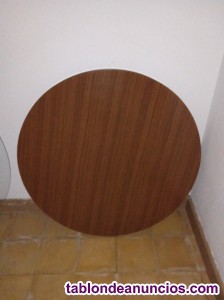 Mesa de comedor redonda de 90 cm extensible