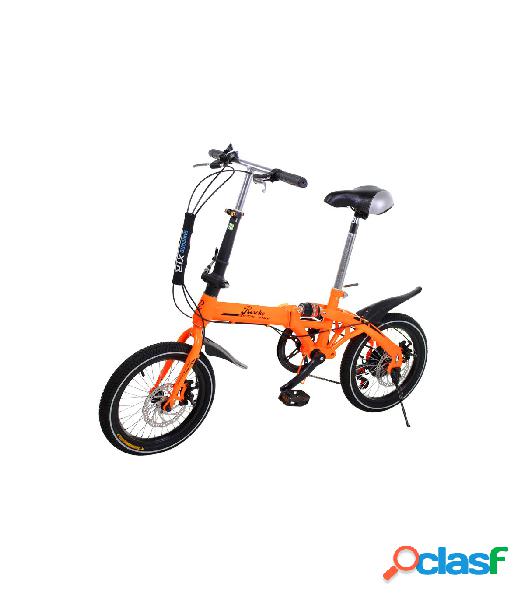 Bicicleta plegable super bike BEP-32 Naranja Fluor