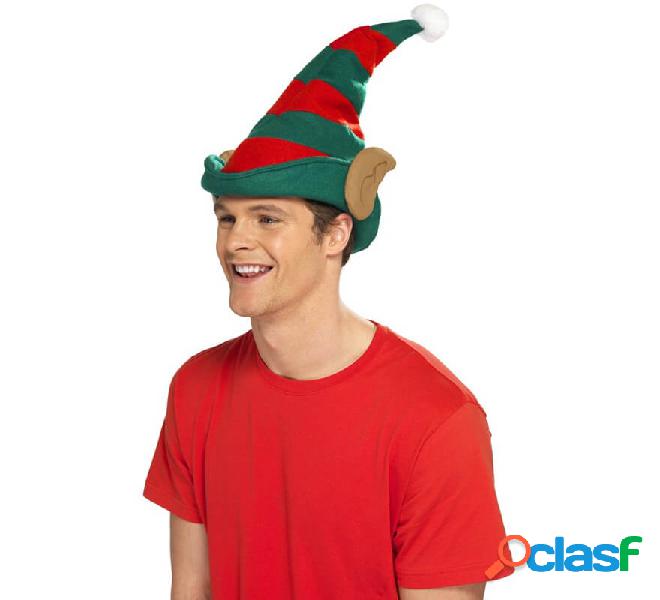 Sombrero de Elfo rojo y verde con orejas