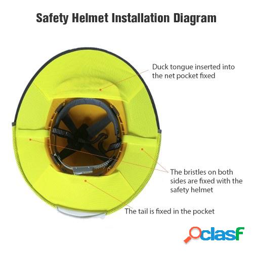 El borde del casco de protección solar es adecuado para